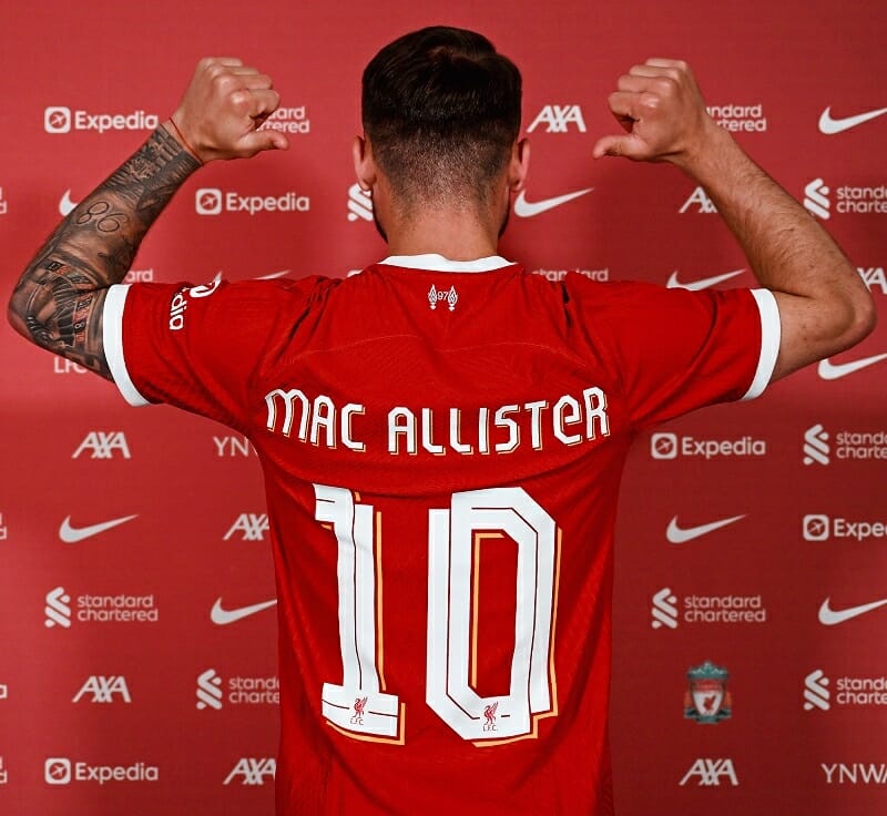 Mac Allister mặc áo số mấy tại Liverpool